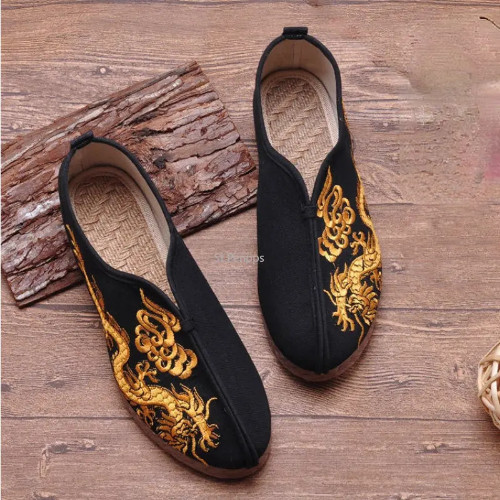 Chinese National Style Canvas Shoes Old Beijing Linen Casual Shoes Flat Shoes