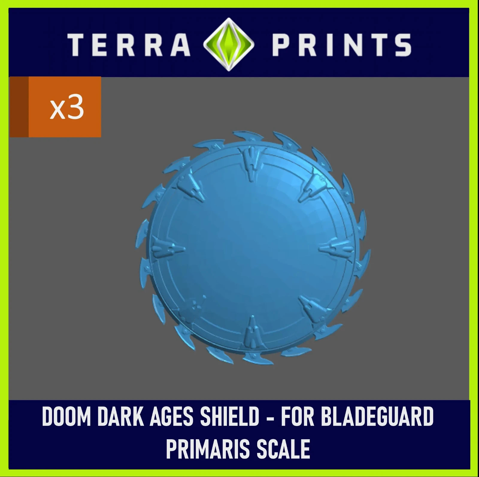 DARK AGES Bladeguard Storm Shields - Doom - 3x bits - for SM Primary Marines