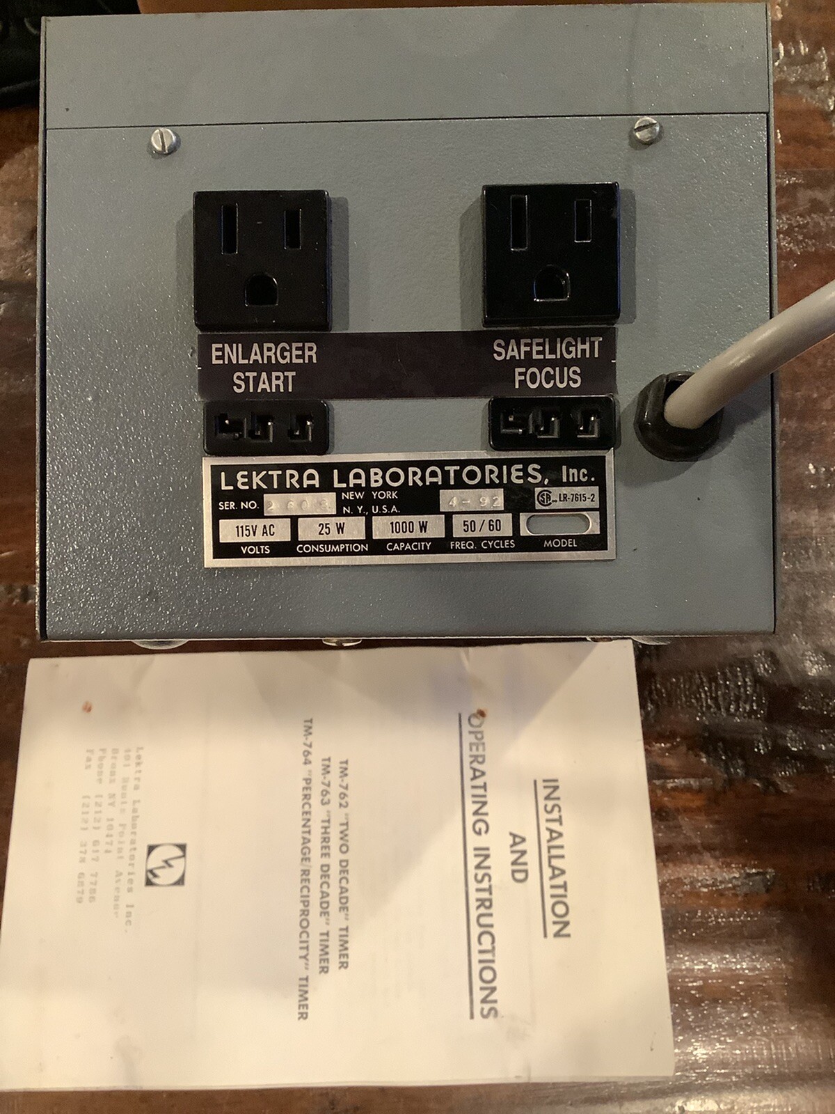Vintage Lektra TM- 762 TWO DECADE TIMER