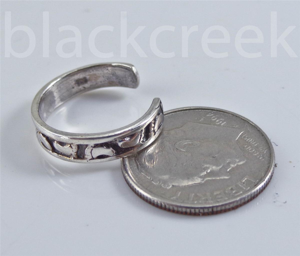 925 Sterling Silver ~ Feet ~ Adjustable~ Toe Ring