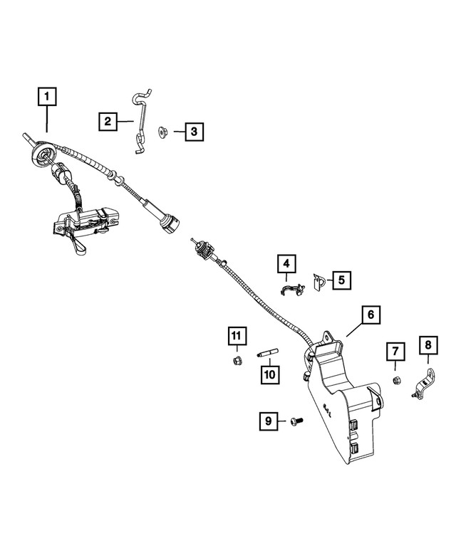 Genuine Mopar Gearshift Control Cable 68350296AD