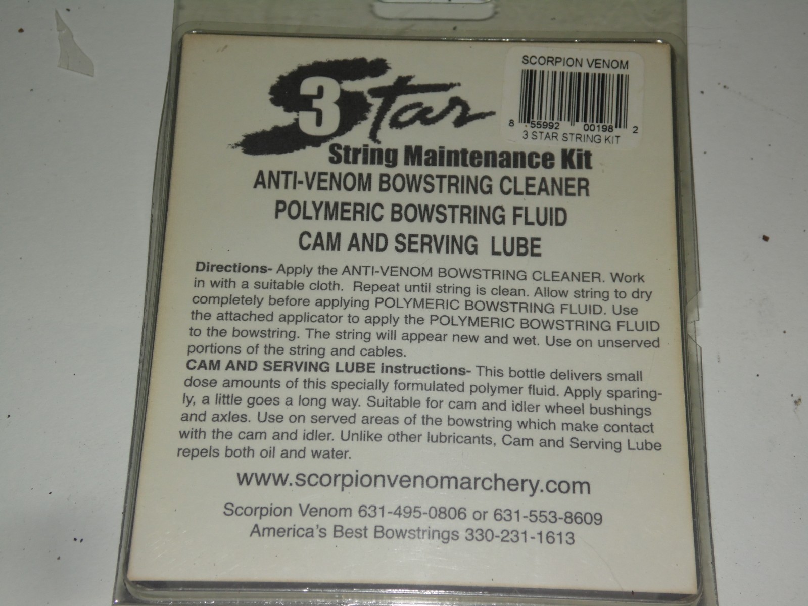 3 Star String Maintenance Kit Scorpion Venom NOS Sealed Package