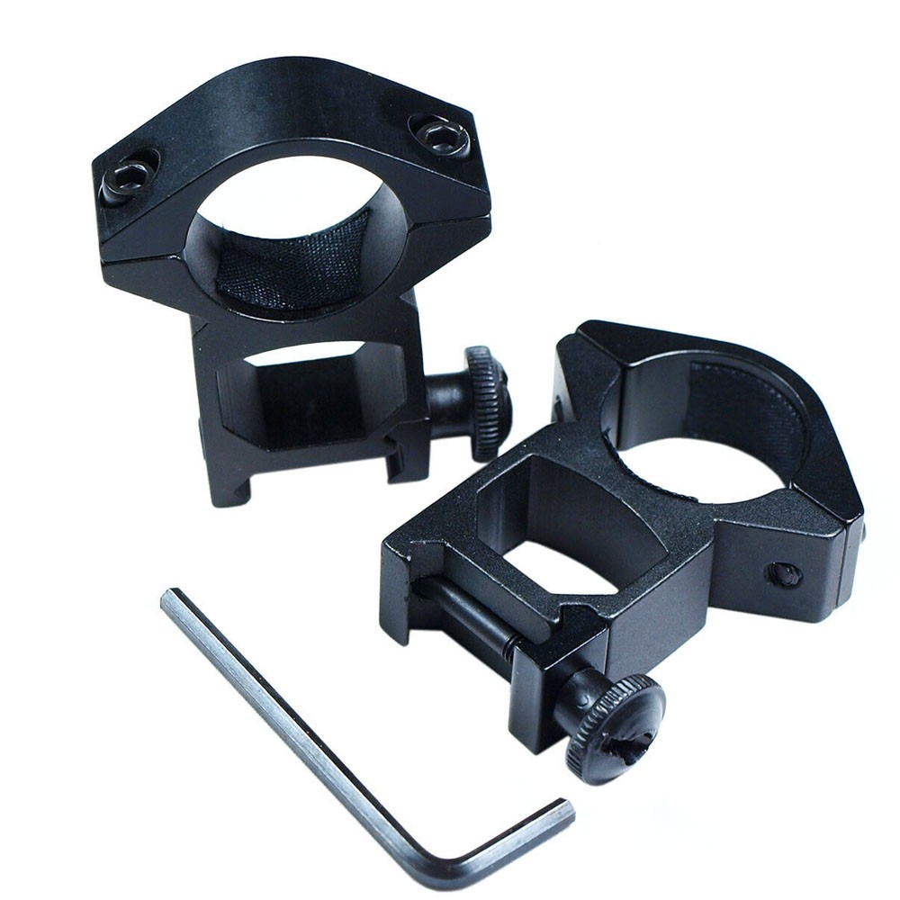 2PCS High Profile Scope Mounts 1" Scope Ring for 20mm Picatinny Rail