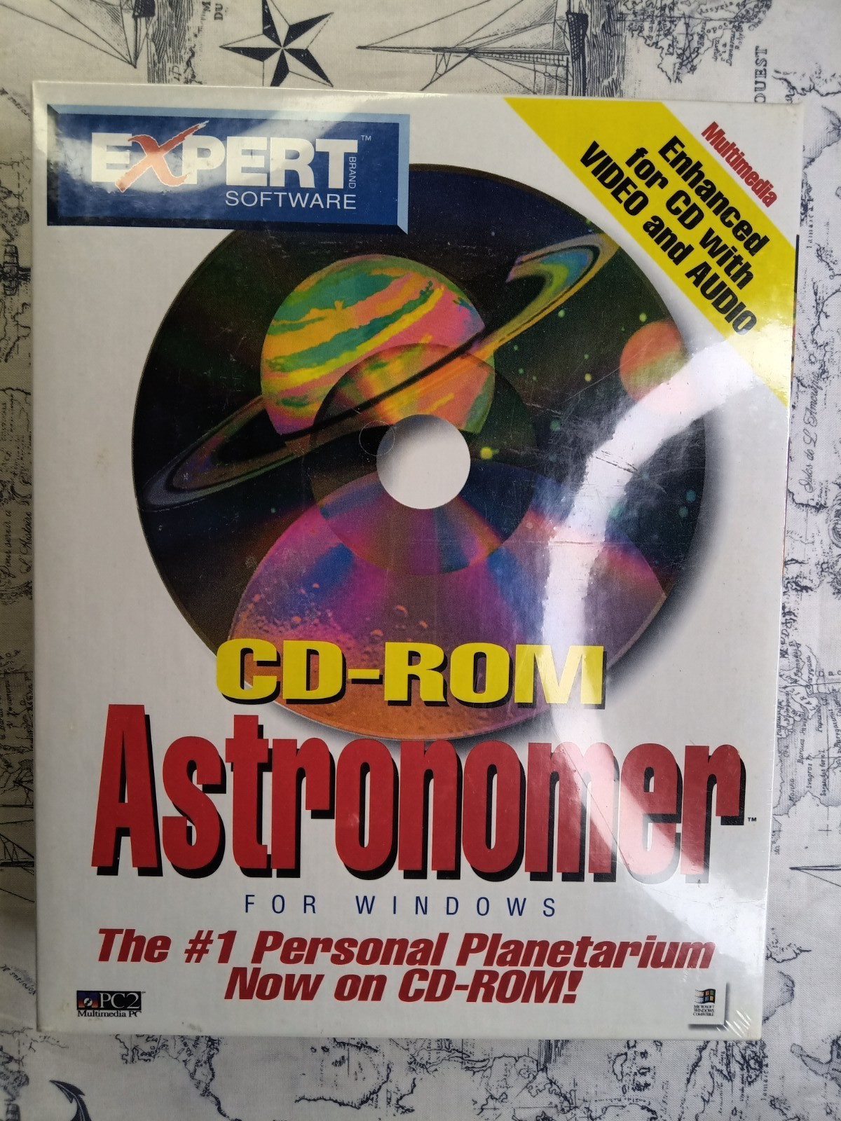 Expert Software CD-ROM Astronomer For Windows 3.1 1994 Big Box New/Sealed