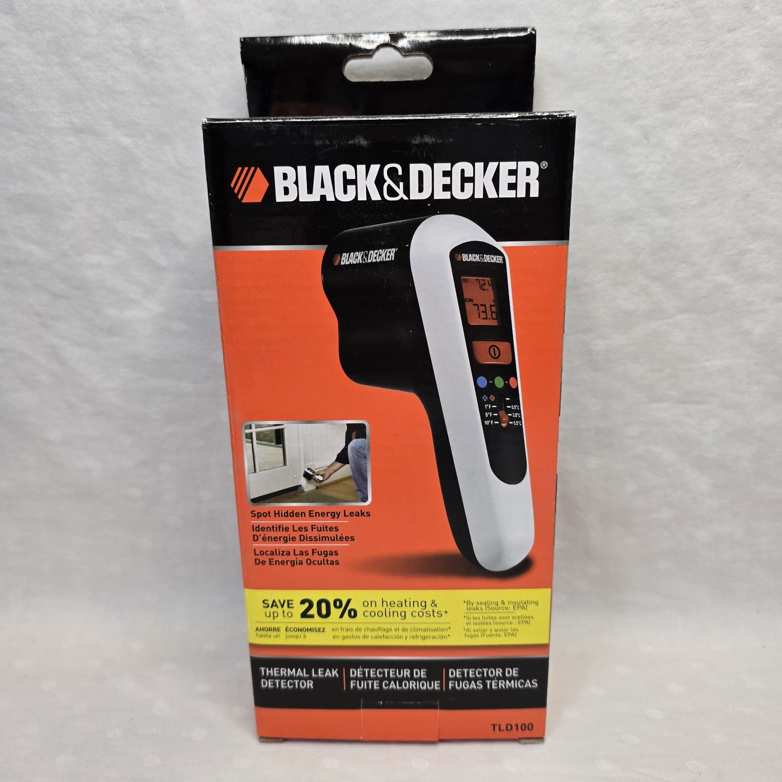 BLACK+DECKER TLD100 Thermal Leak Detector Infrared Energy Loss Finder New