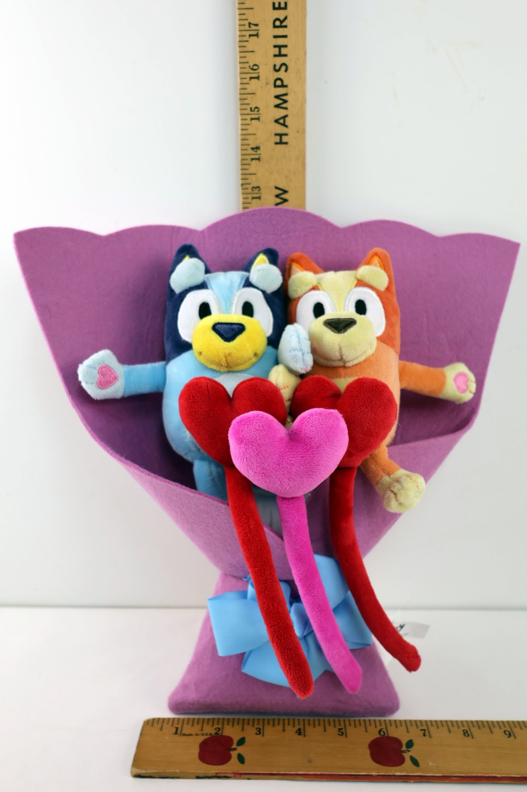 Bluey & Bingo Love You Valentine's Day Gift Bouquet Plush Arrangement - EUC