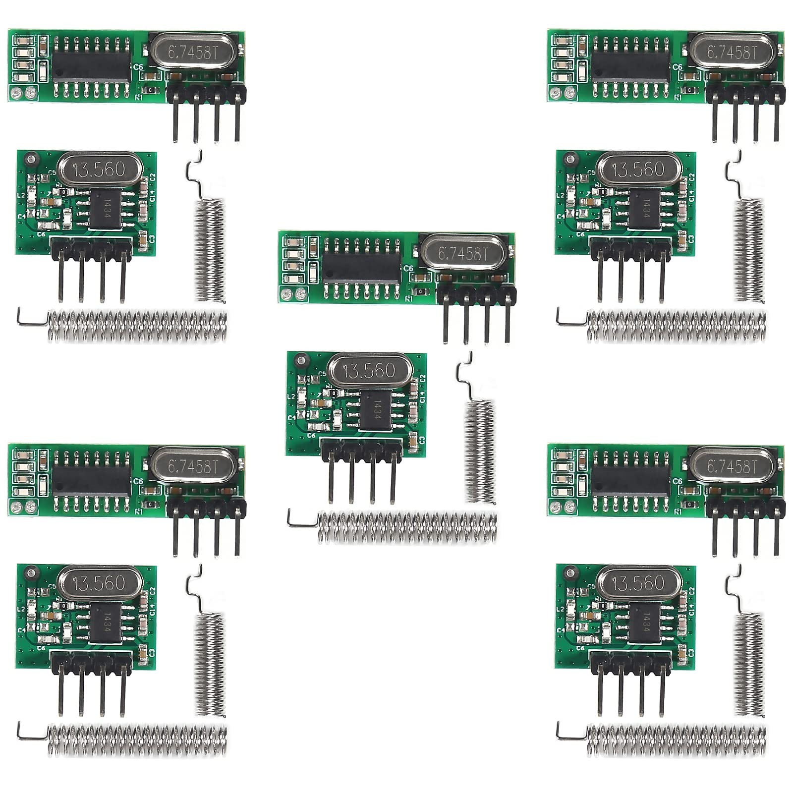 5pcs 433mhz Wireless RF Transmitter and Receiver with Antenna Ask Remote Cont...