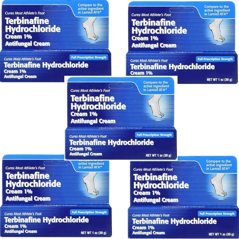 TARO Terbinafine Hydrochloride antifungal Cream 1% - Athletes 5 Ounce, White