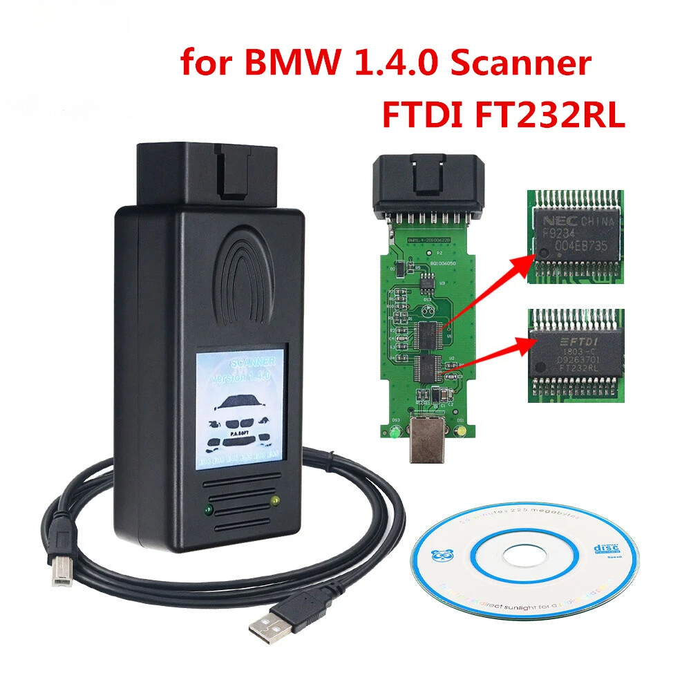 New for BMW SCANNER 1.4.0 Diagnostic Scanner OBD2 Code Reader for BMW 1.4 USB