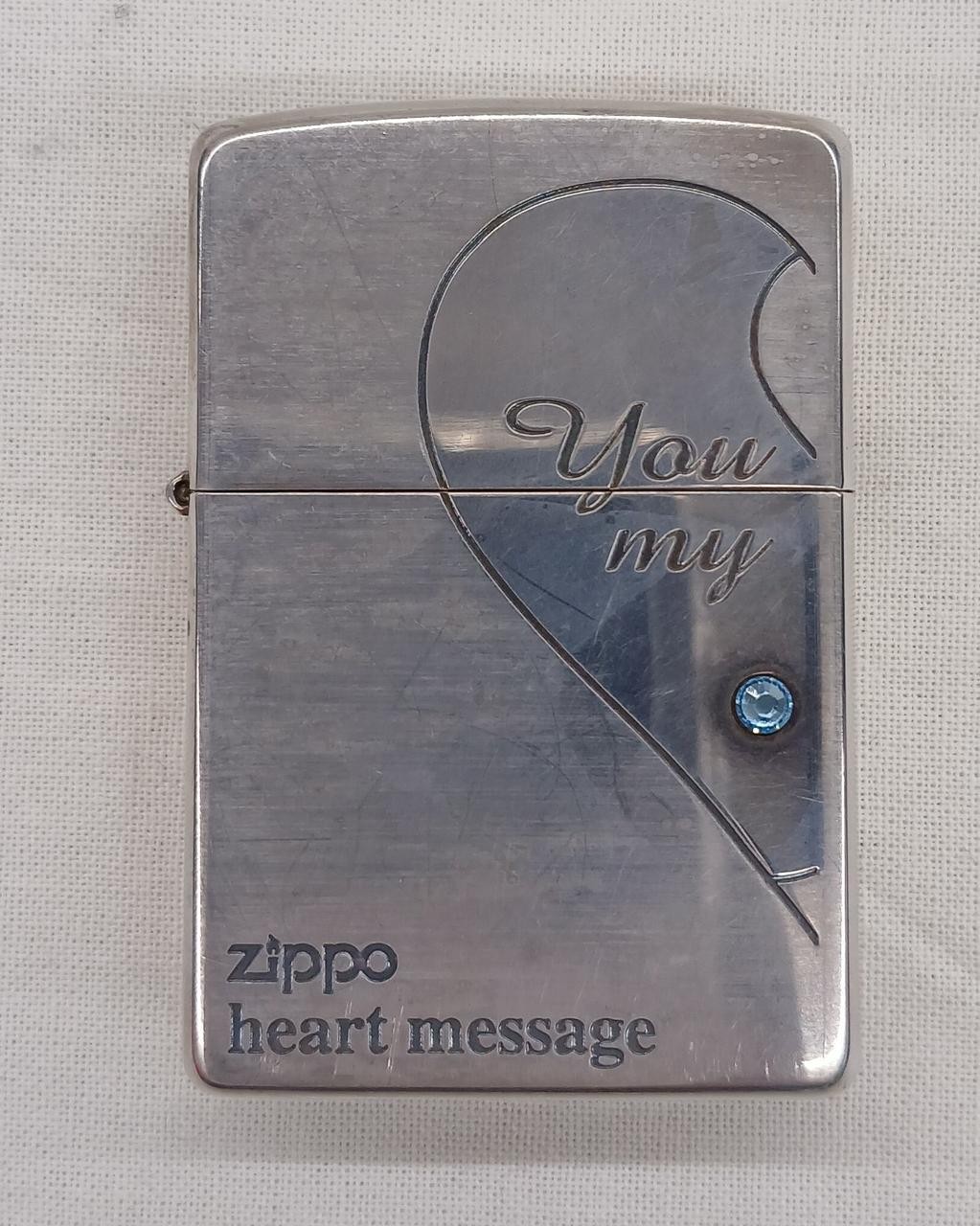 Zippo Heart Message Oil Lighter