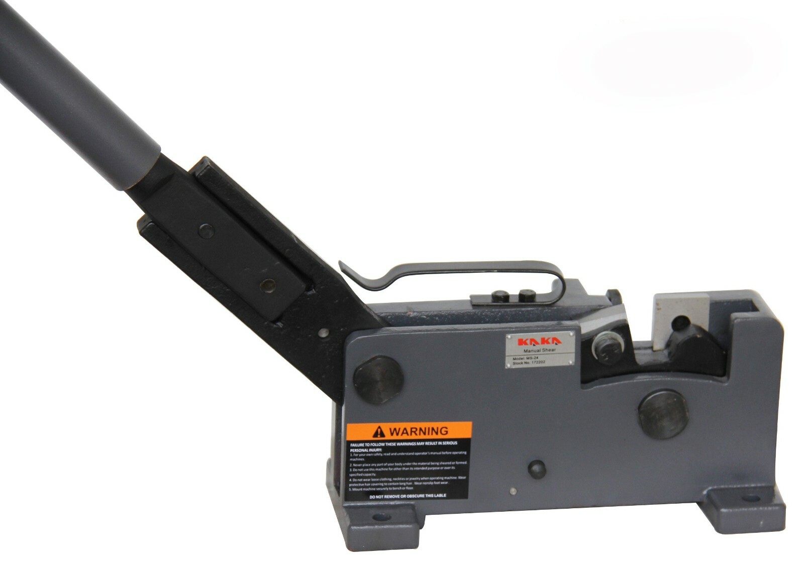 Manual Sheet Metal Shear Cuts Round Steel up to 0.95 in, Rebar, Flat Bar MS-24