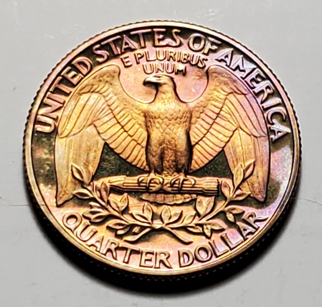 TONED 1980 S WASHINGTON QUARTER PROOF UNC #C3813