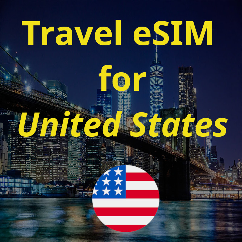 United States Prepaid Data SIM eSIM | 20-50GB, 30-90 Days | Roaming On-the-Go