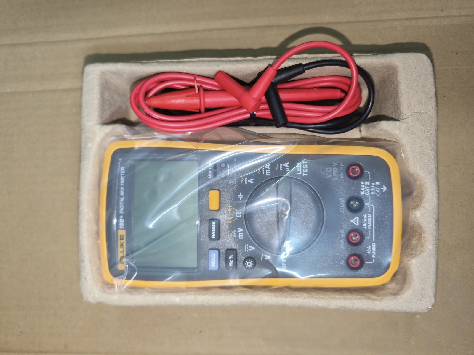 Fluke 18B+Multimeter 1000VAC DC Voltmeter Ammeter Auto/ManualRange LED Test/#im