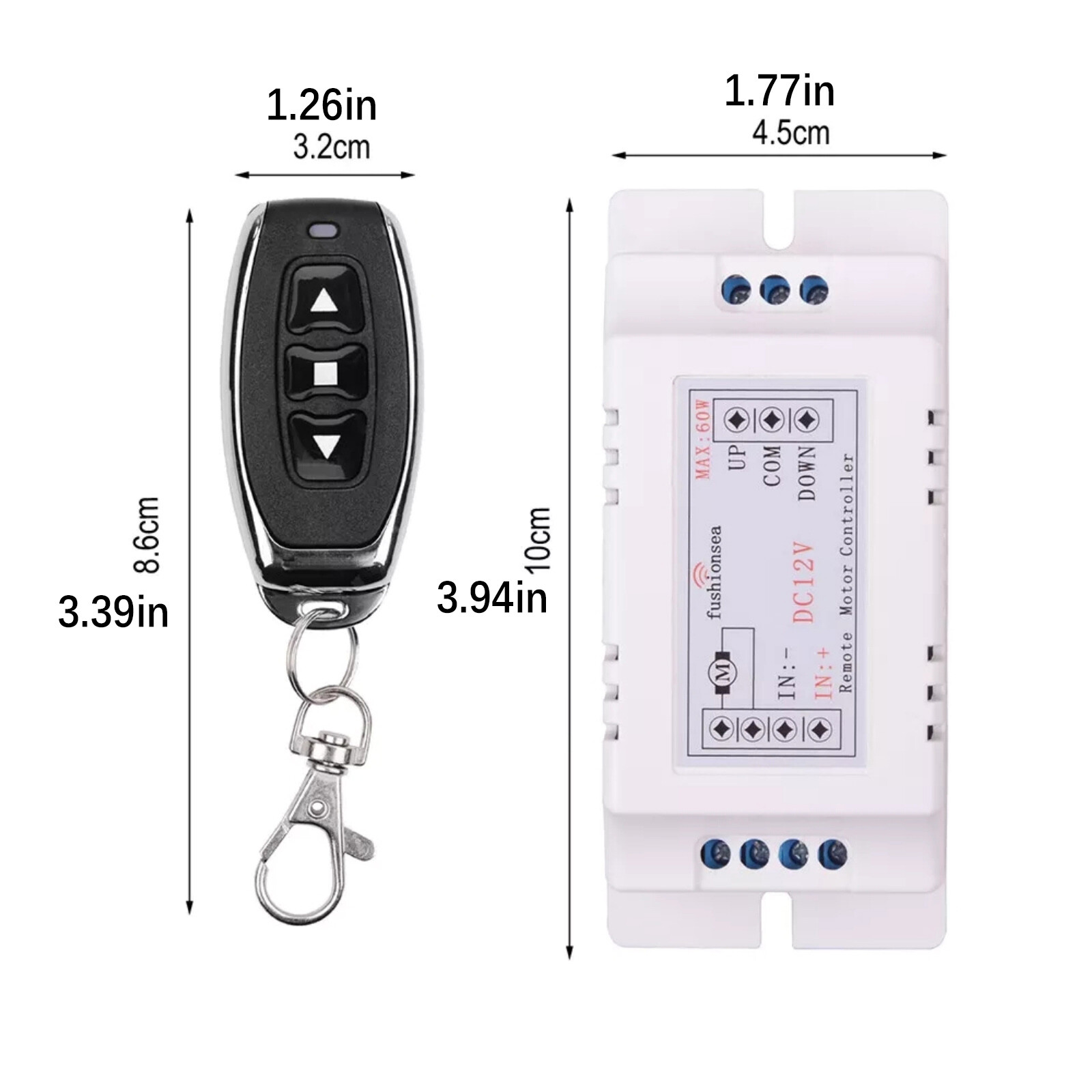 Motor Wireless Remote 12V Switch Universal 2 Channel RF433MHz Remote Control