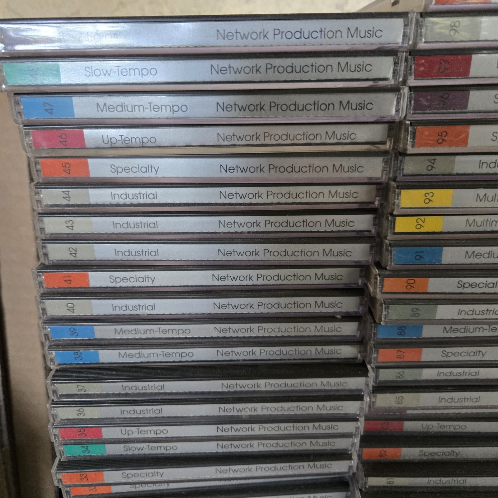 Network Production Music Audio CDs & Sound Effects Sampling 288 CD LOT w/Catalog