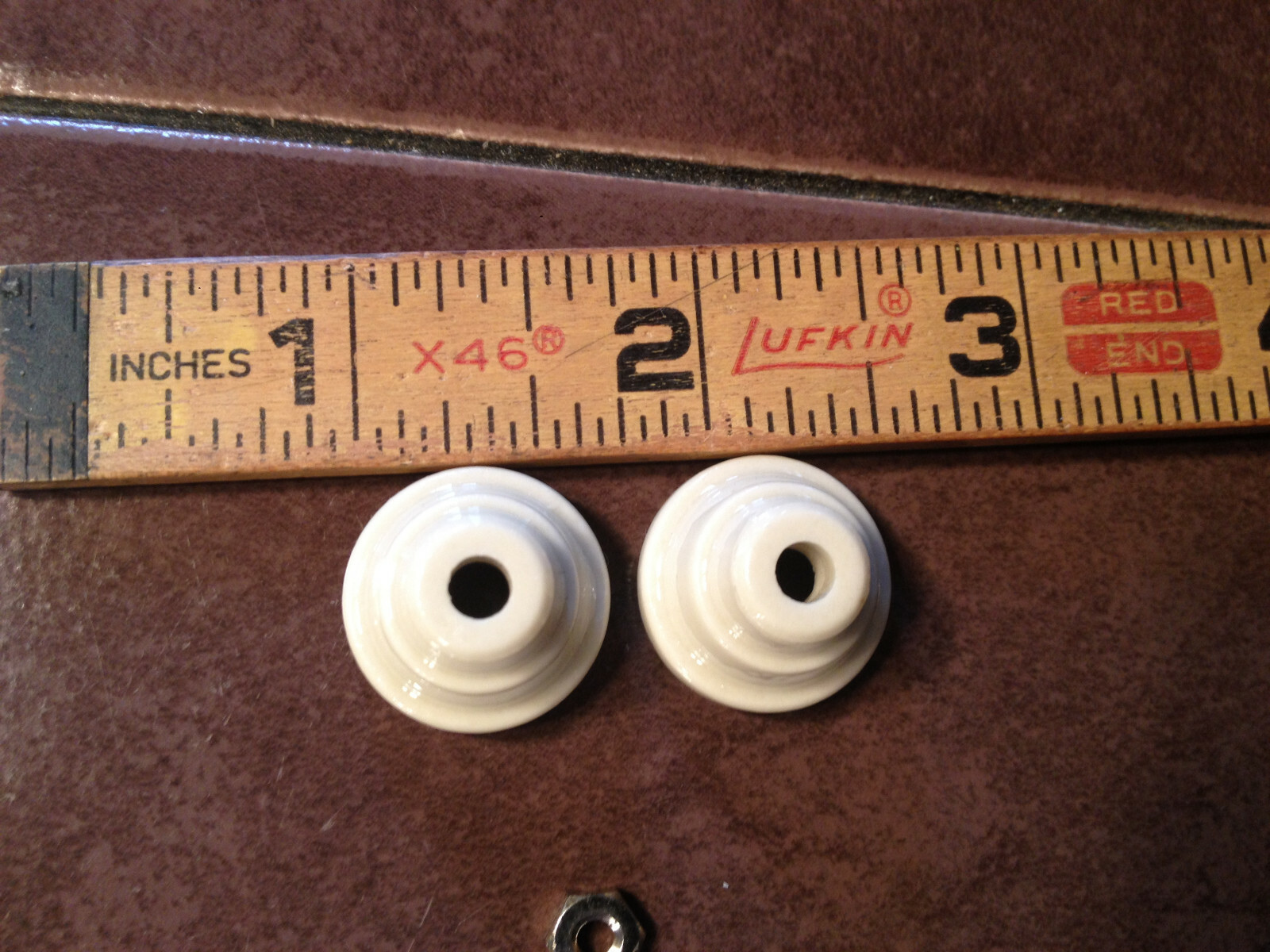 Ceramic Feed-Thru Insulator, NOS with gaskets