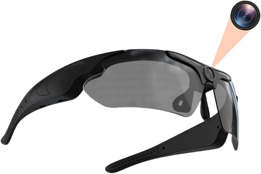 Camera Wearable Video Recording Glasses 1080P - Outdoor Sports Camera Glasses wi
