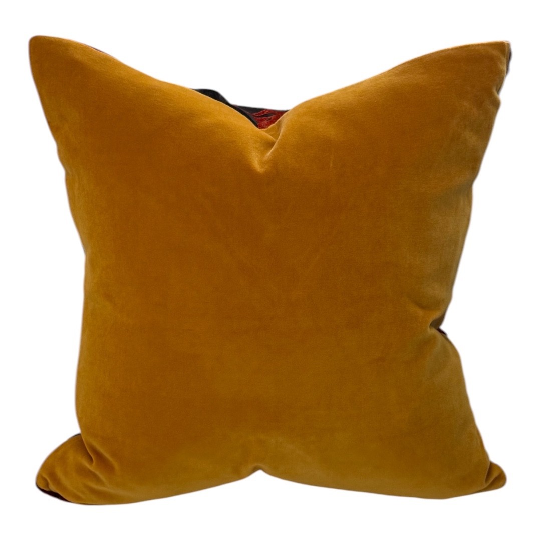Crimson Ember Burnout Velvet Luxury Decorative Throw Pillow (insert included)