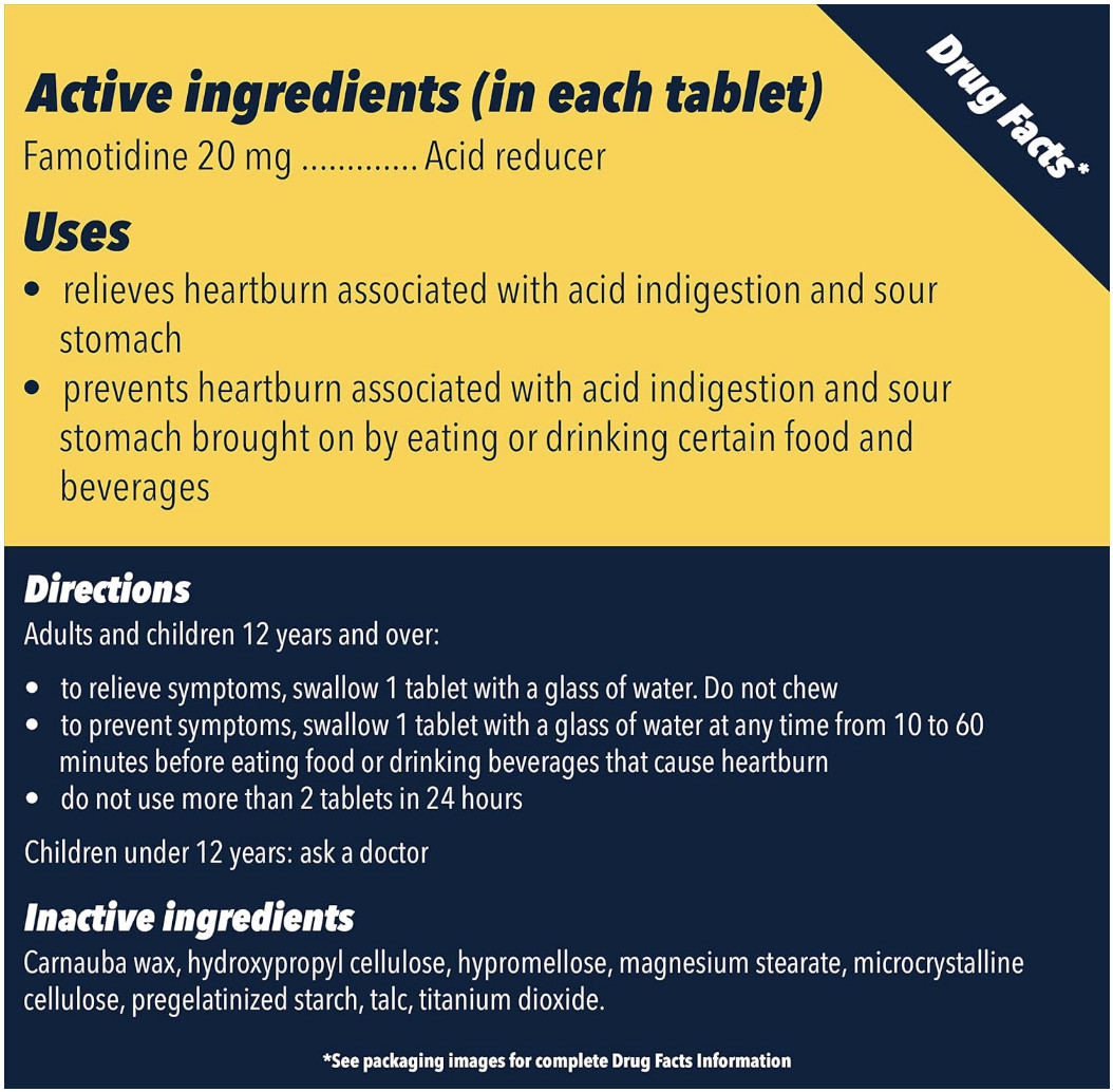 Pepcid AC Maximum Strength Heartburn Prevention & Relief Tablets 50 Pcs