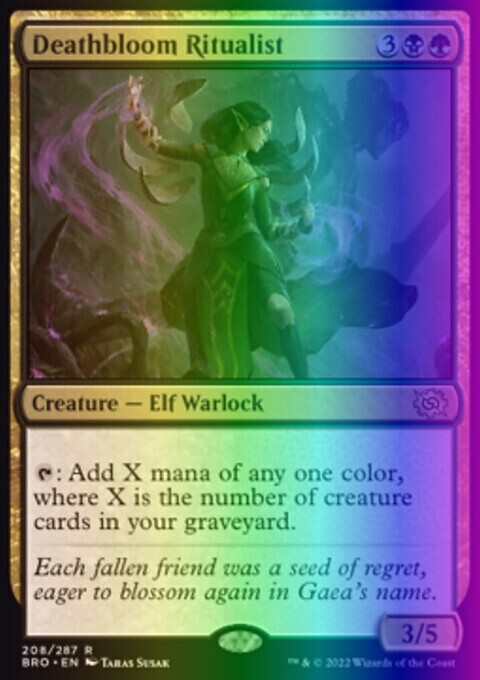 MTG Magic the Gathering Deathbloom Ritualist (208/399) The Brothers' War NM FOIL