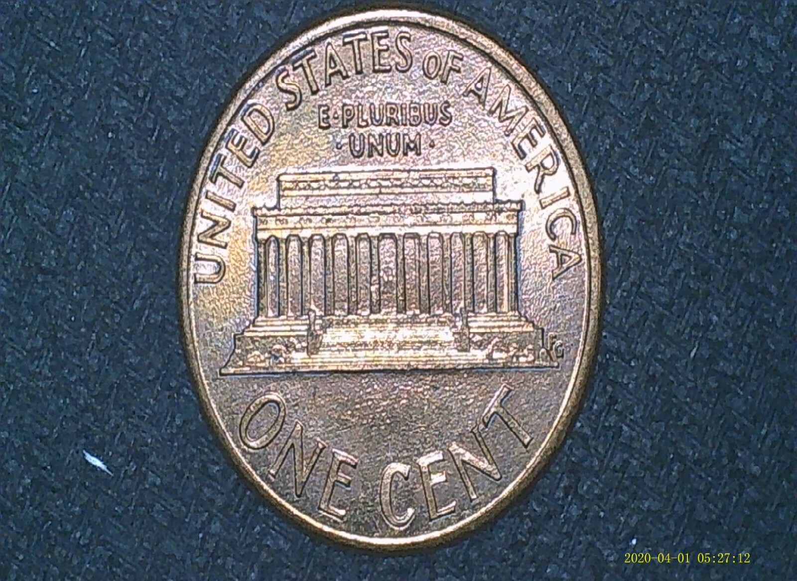 1992-P Lincoln Memorial Penny Split Plating Error Coin
