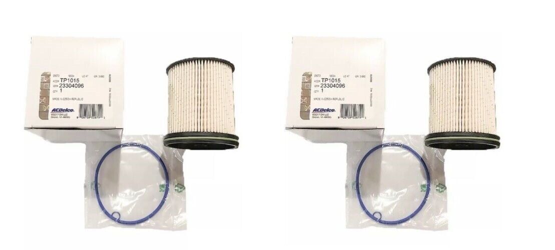 New Pair of OEM Genuine Chevy GMC ACDelco Pro Fuel Filters Kit & Gaskets TP1015