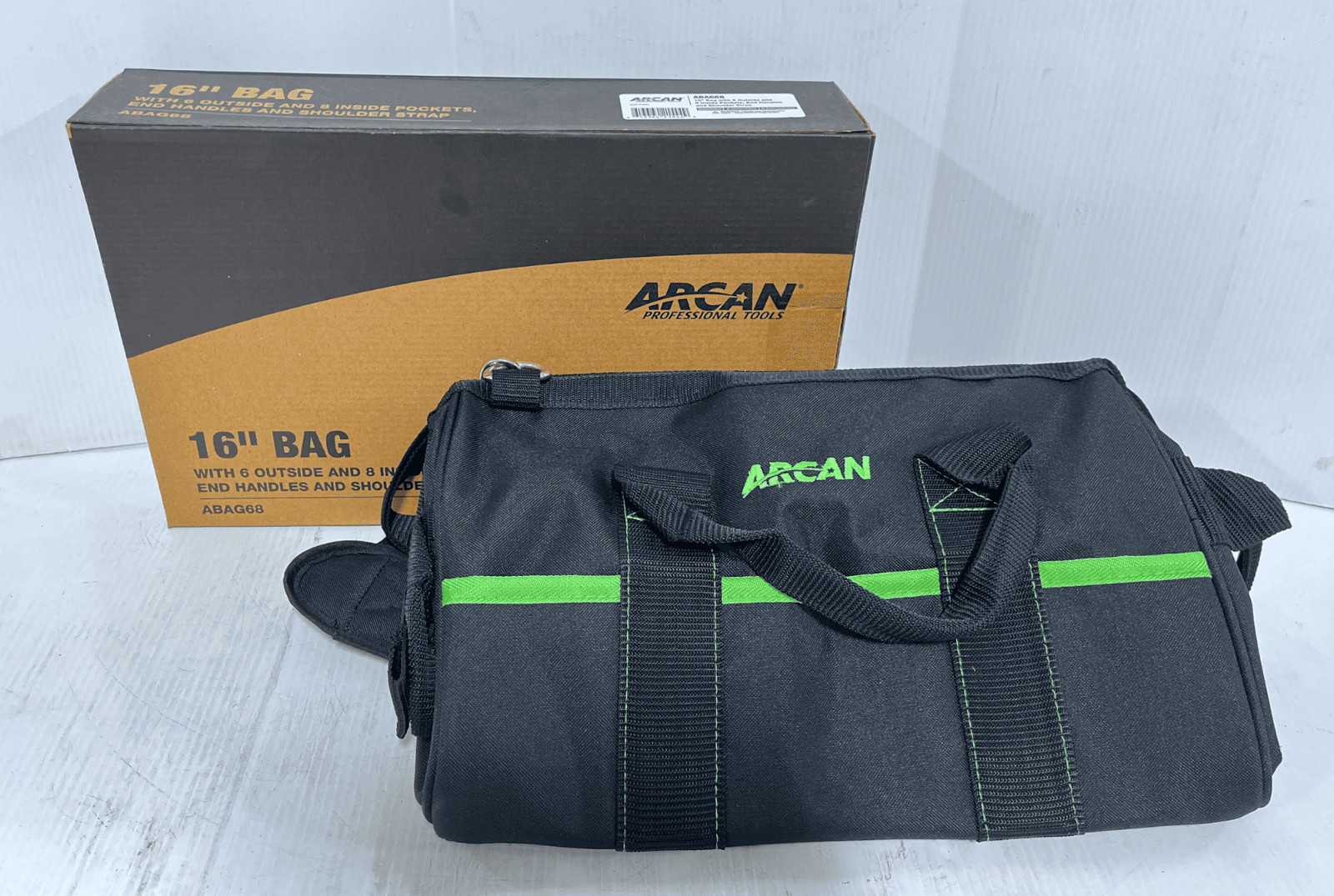 Arcan 16" Tool Bag 6 Outside Pockets 8 Inside Pockets Shoulder Strap ABAG68