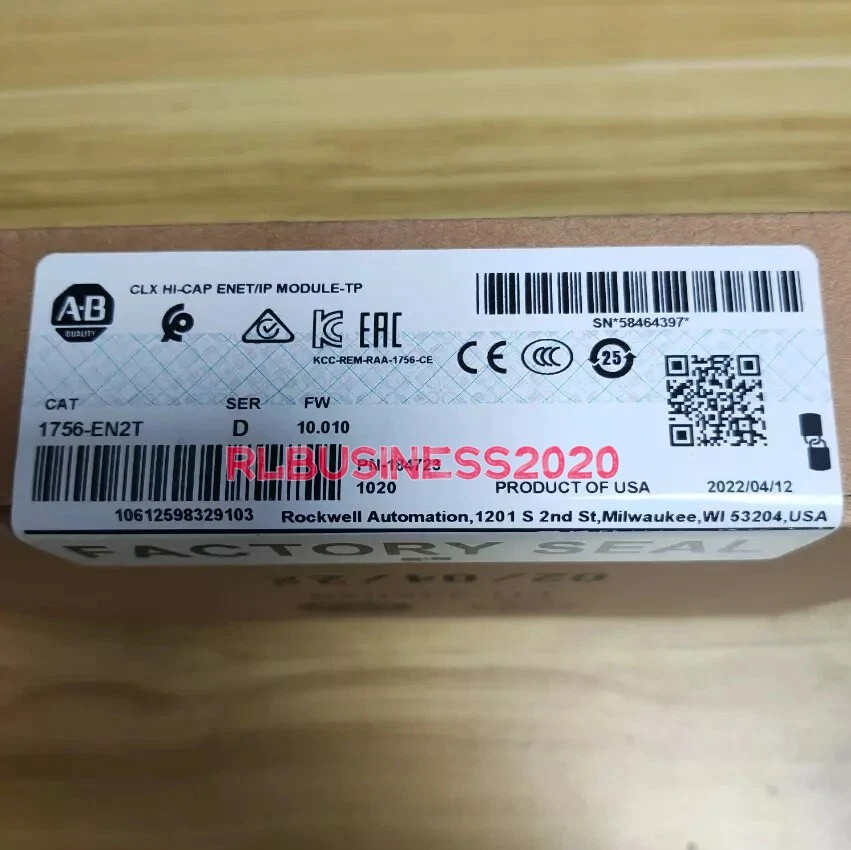 Allen Bradley 1756 EN2T /D ControlLogix EtherNet/IP 1756-EN2T New Factory Sealed