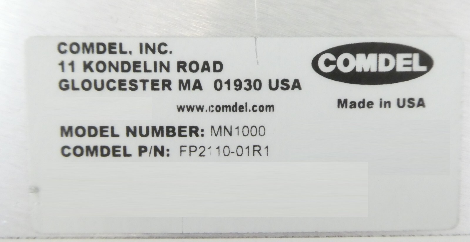 Comdel FP2110-01R1 LF Multi-Step Match Transformer MN1000 Working Surplus