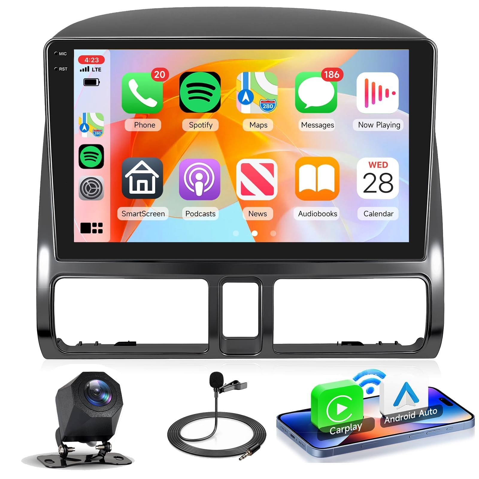 4Core 4G+64G Android 15 Car Radio for Honda CRV 2002-2006, Rimoody Car Stereo...
