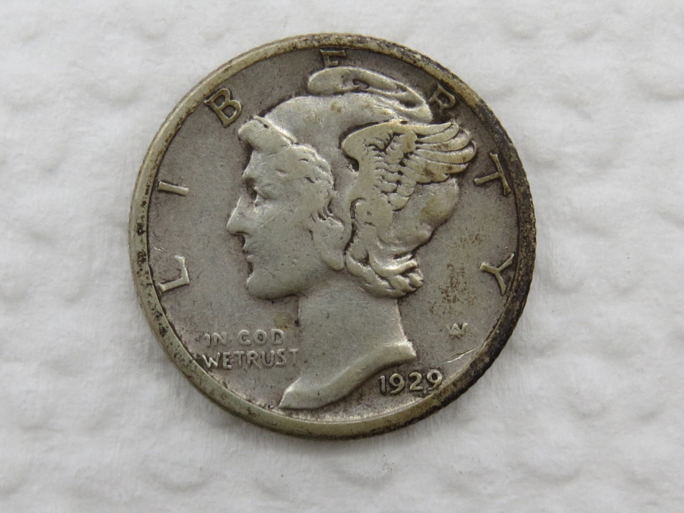 1929 S Mercury Dime - VF+ - 90% Silver 10 Cent US Coin - Better Date