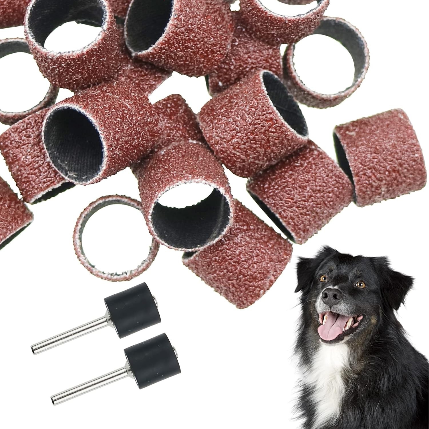 26 Pack Nail Grinder for Dogs Replacement Kit Sanding Drum Set Grit Sand Bands S