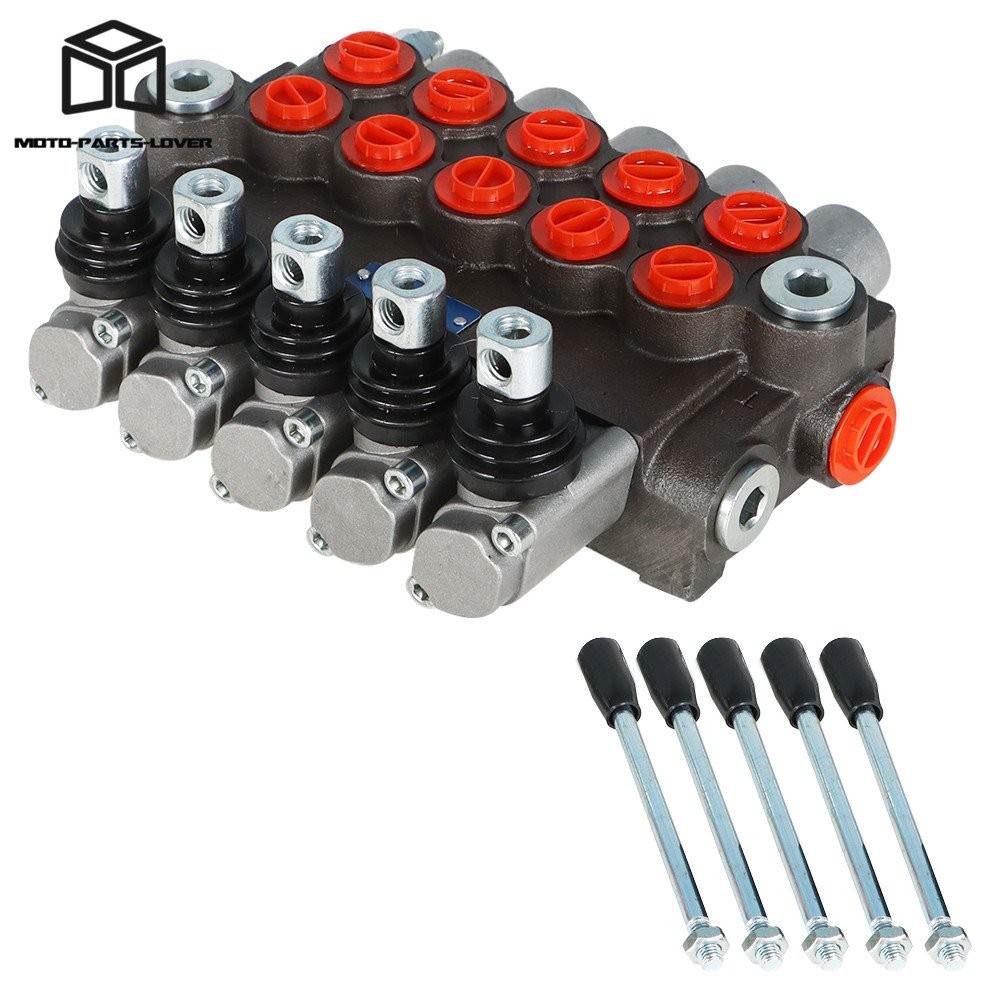Hydraulic Directional Control Valve 13 GPM Double Acting SAE 5 Spool