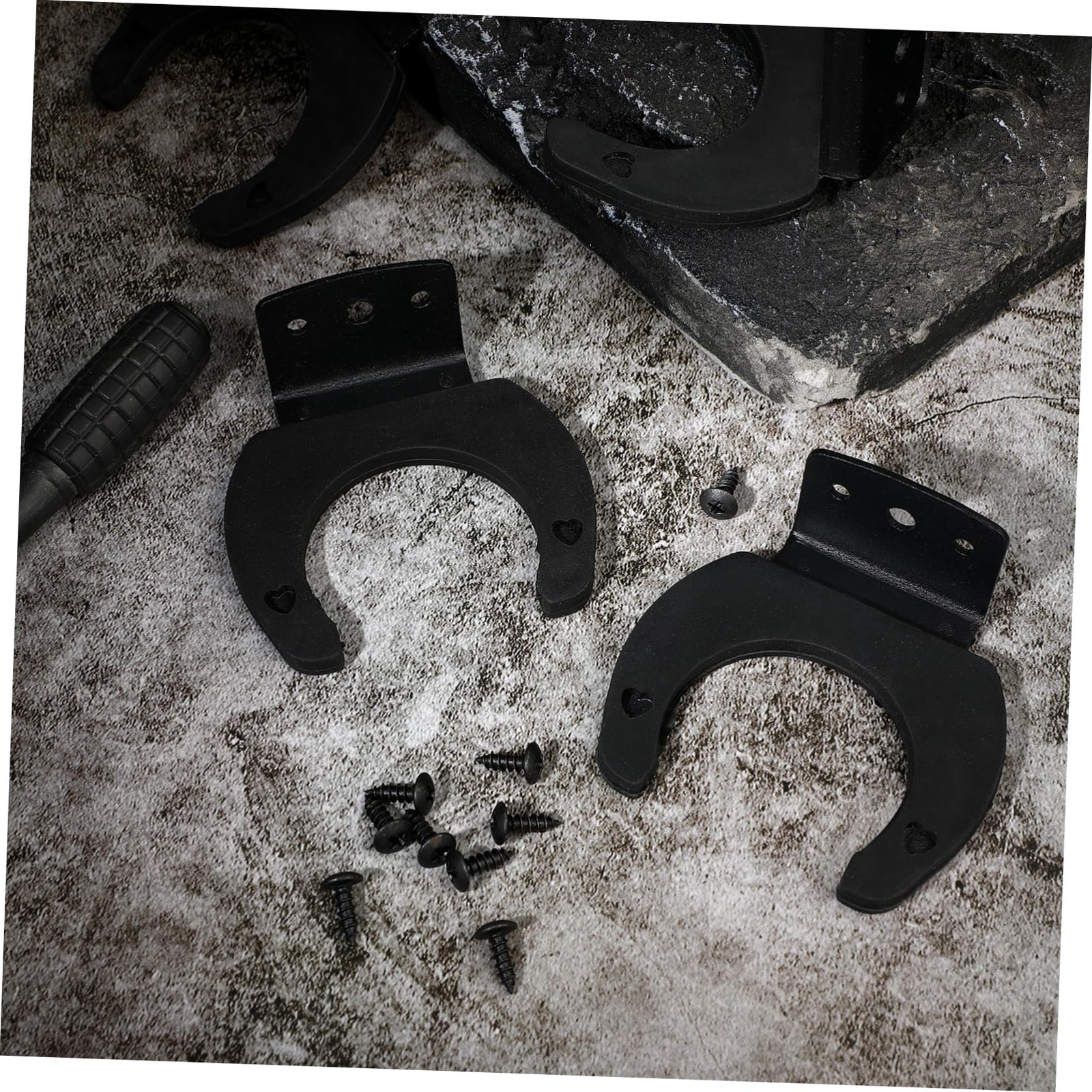 4pcs Microphone Holders Microphone Clip Hook Wall Mount Type Clamp