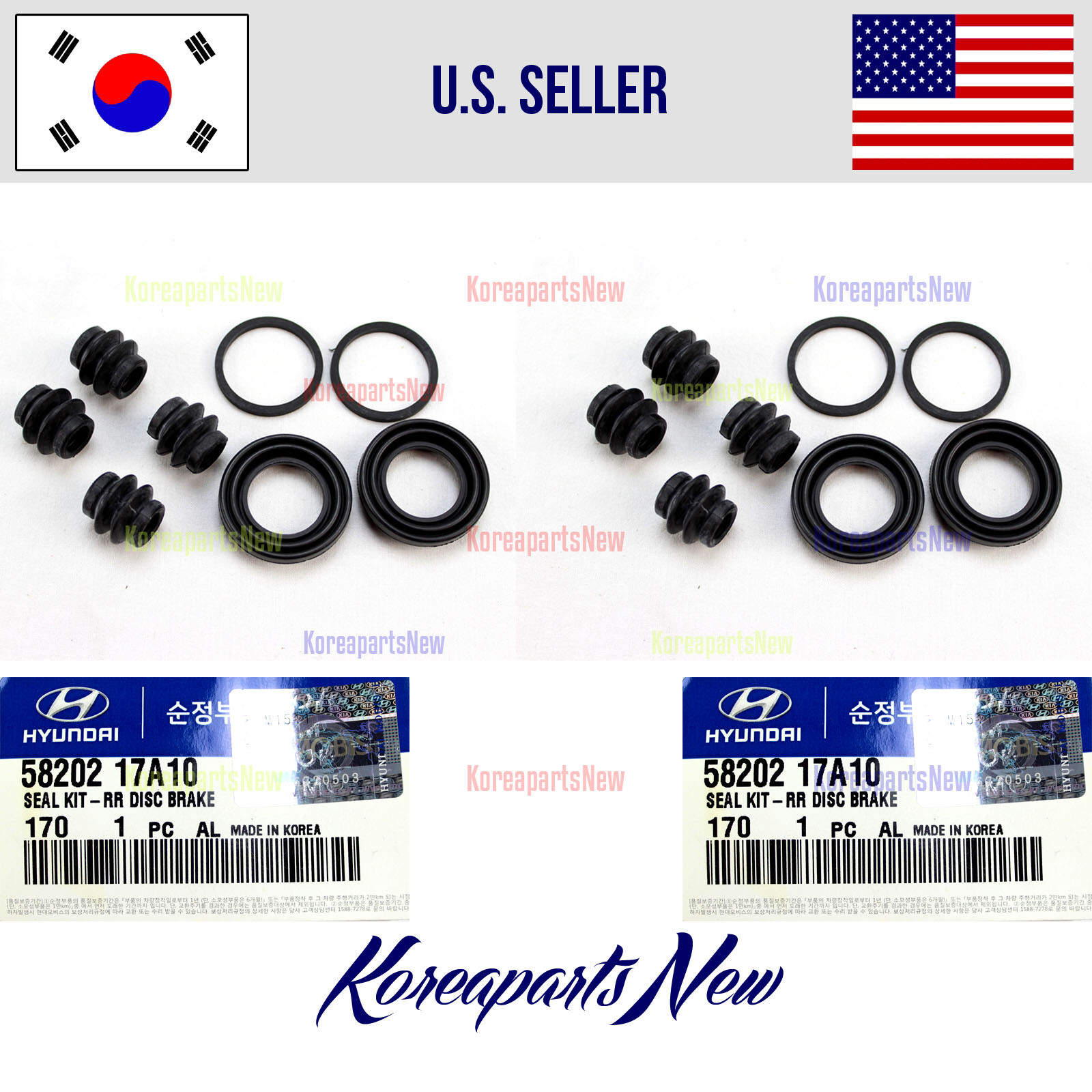 REAR Disc Brake Caliper Overhaul Repair 2 Kit ⭐GENUINE⭐ Tucson Sonata 2005-2010