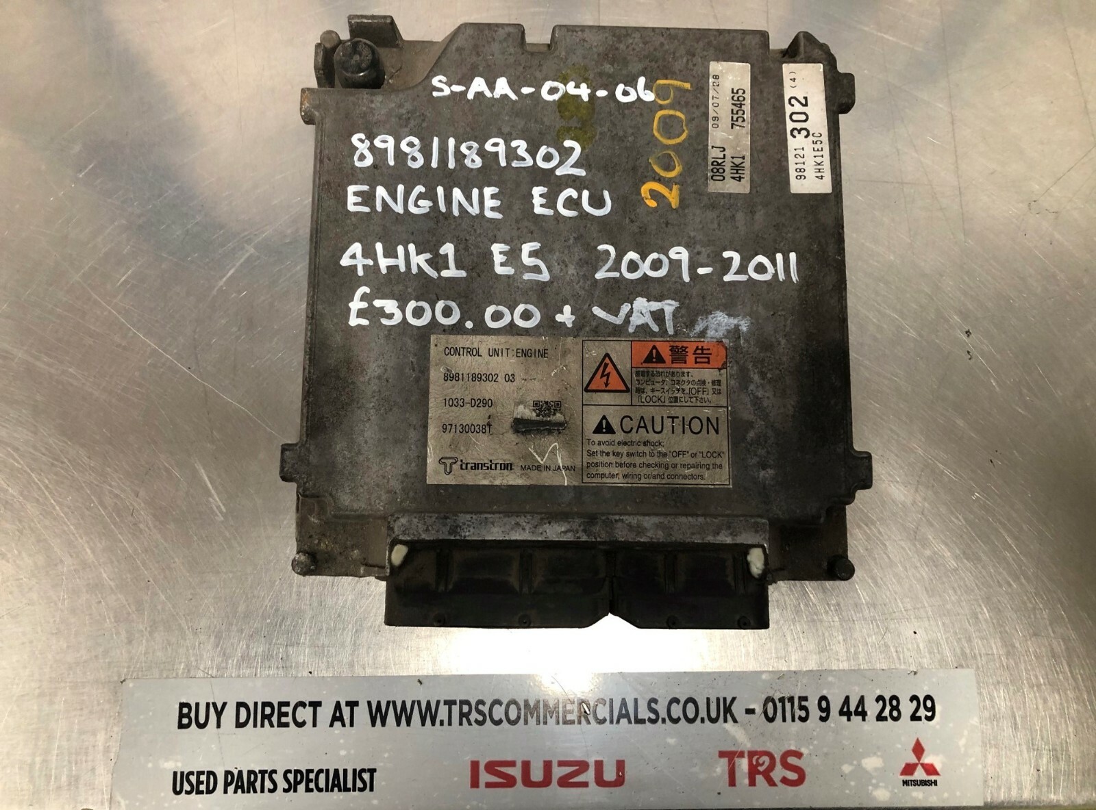 Isuzu Used Engine ECU 4HK1 Euro 5 2009-2011 8981189302