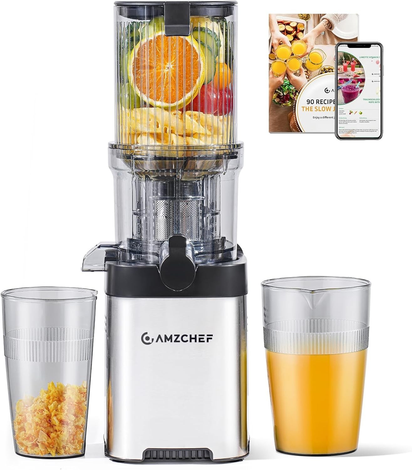 CHEF Cold Press Juicer, Juicers Machines - Wide Mouth  Large Feed Chute fo...