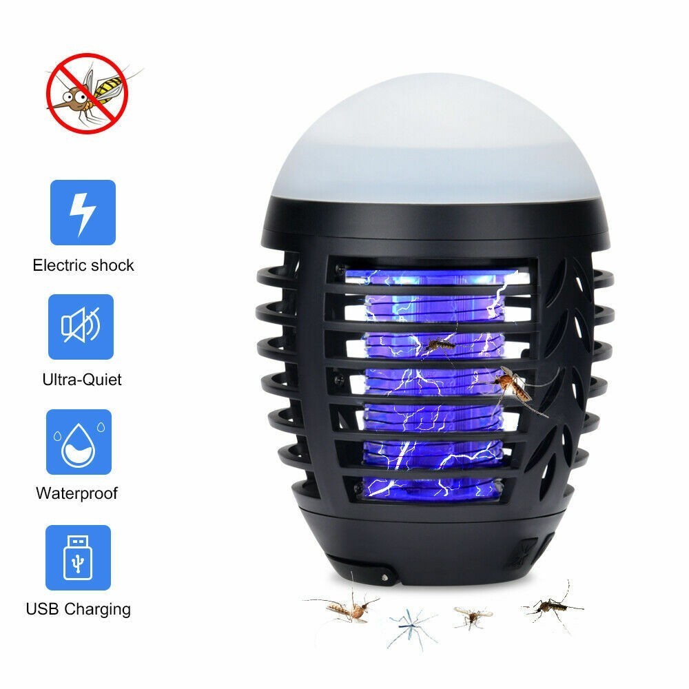 2PACK Electric Mosquito Insect Fly Bug Zapper Killer LED Light Trap Control Lamp