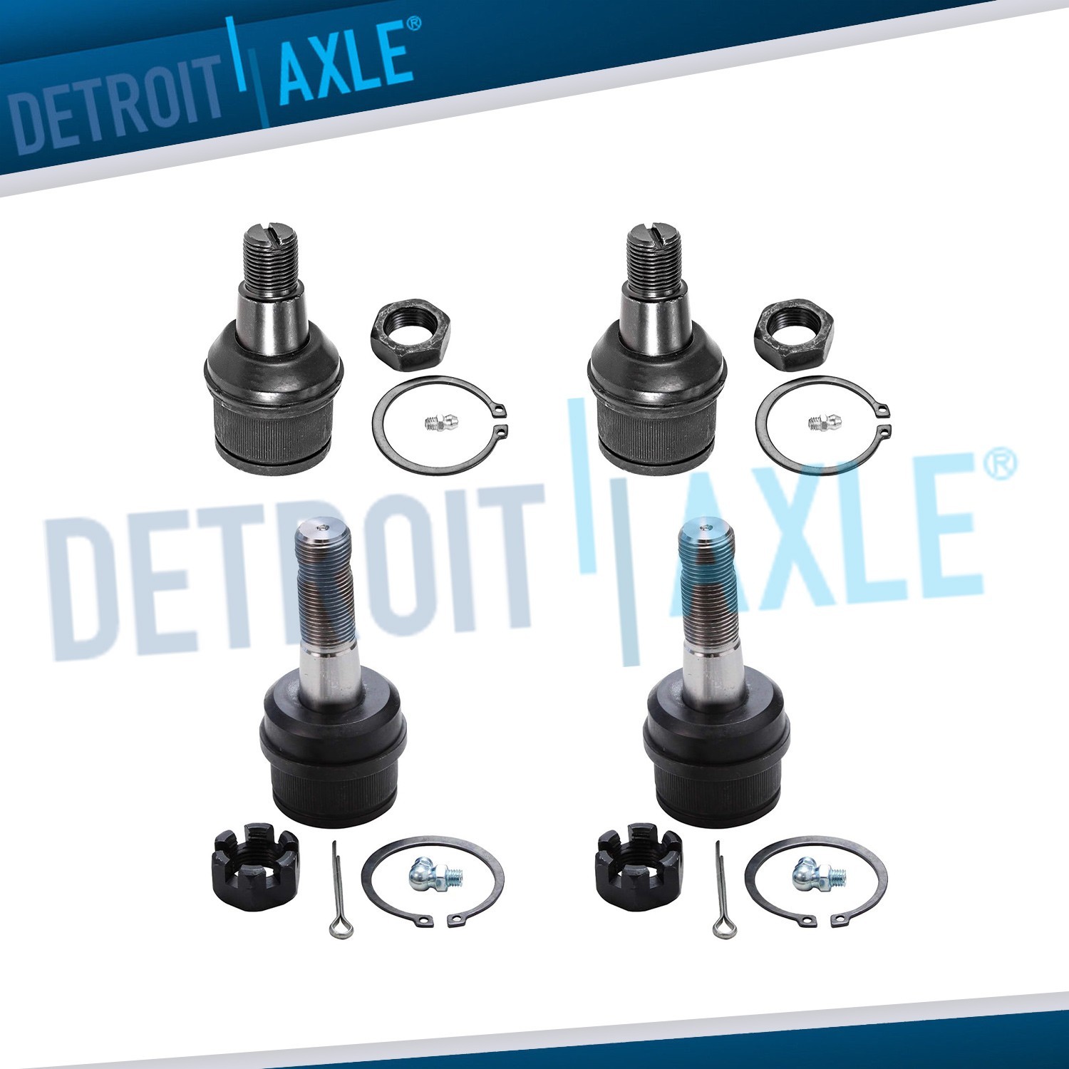 4WD Front Upper Lower Ball Joints for Ford F-250 F-350 Super Duty Excursion