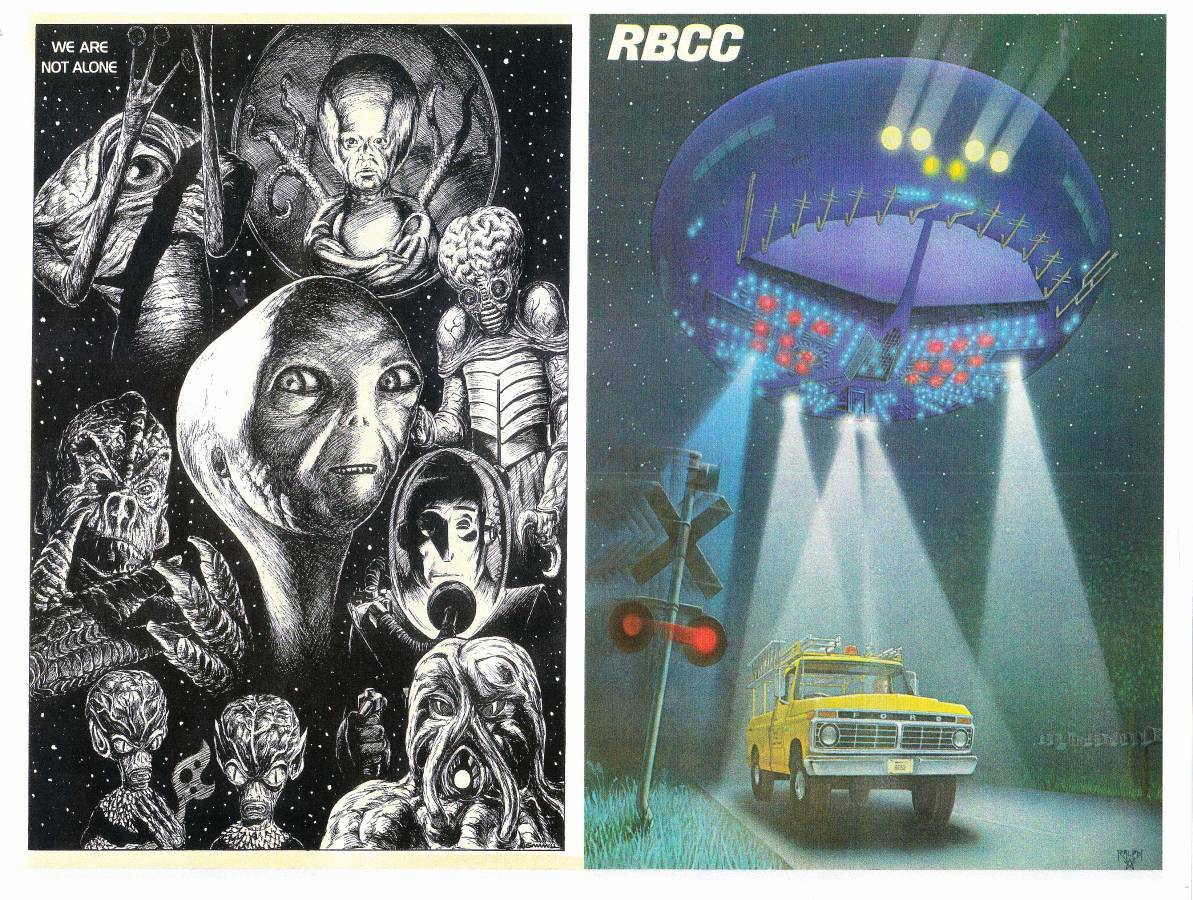 Flat 1978 poster of the covers of RBCC 142 - CLOSE ENCOUNTERS OF THE THIRD KIND