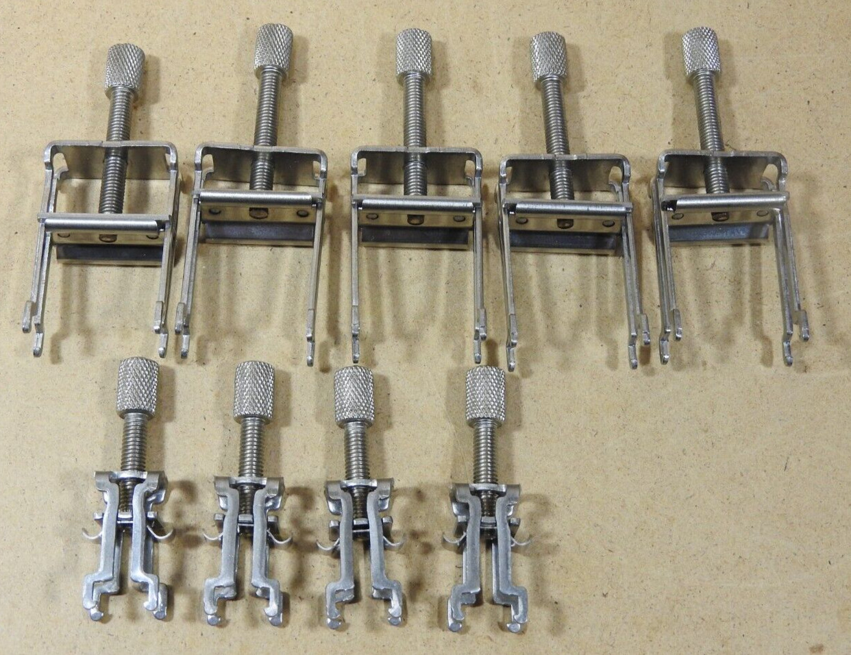 Din Rail Shield Clamping Saddles, 2 Sizes - Used, Lot of 9