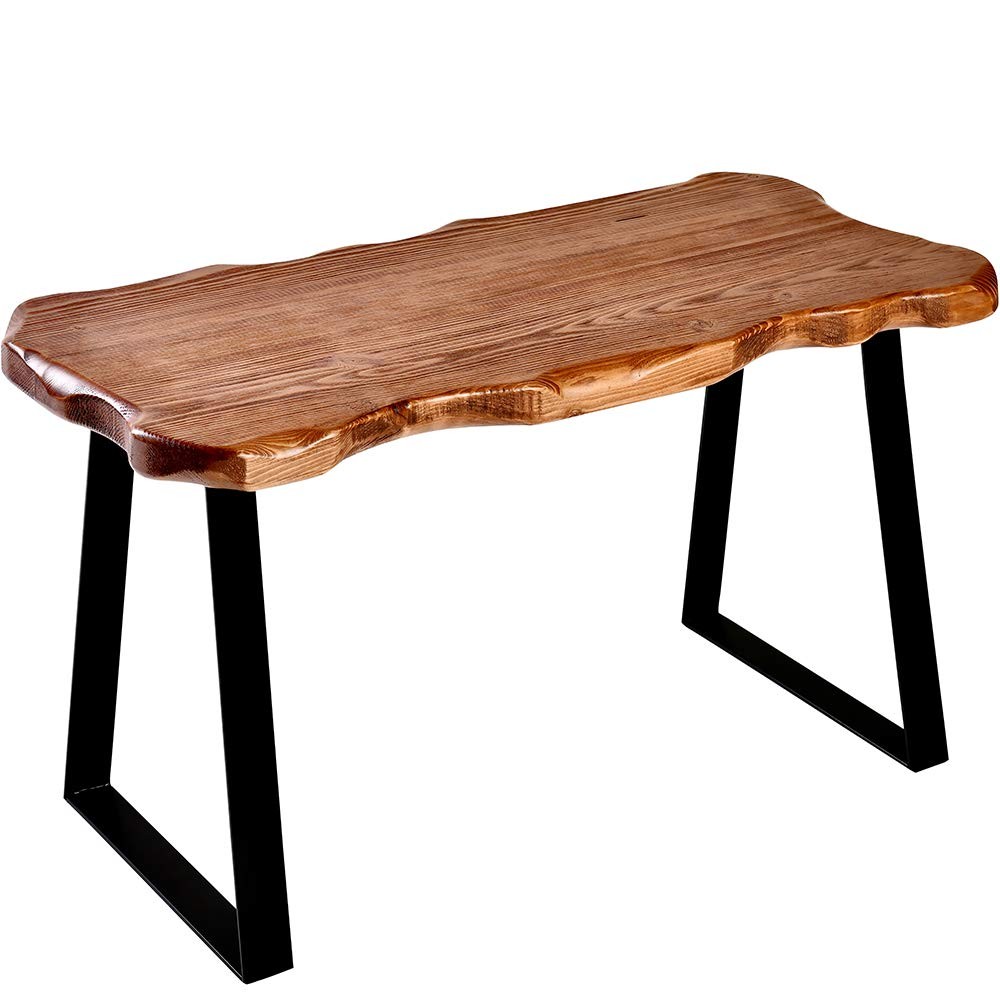 WELLAND Wood Entryway Bench with Metal Legs, 31.5 W x 13 D x 17.3 H, Natural