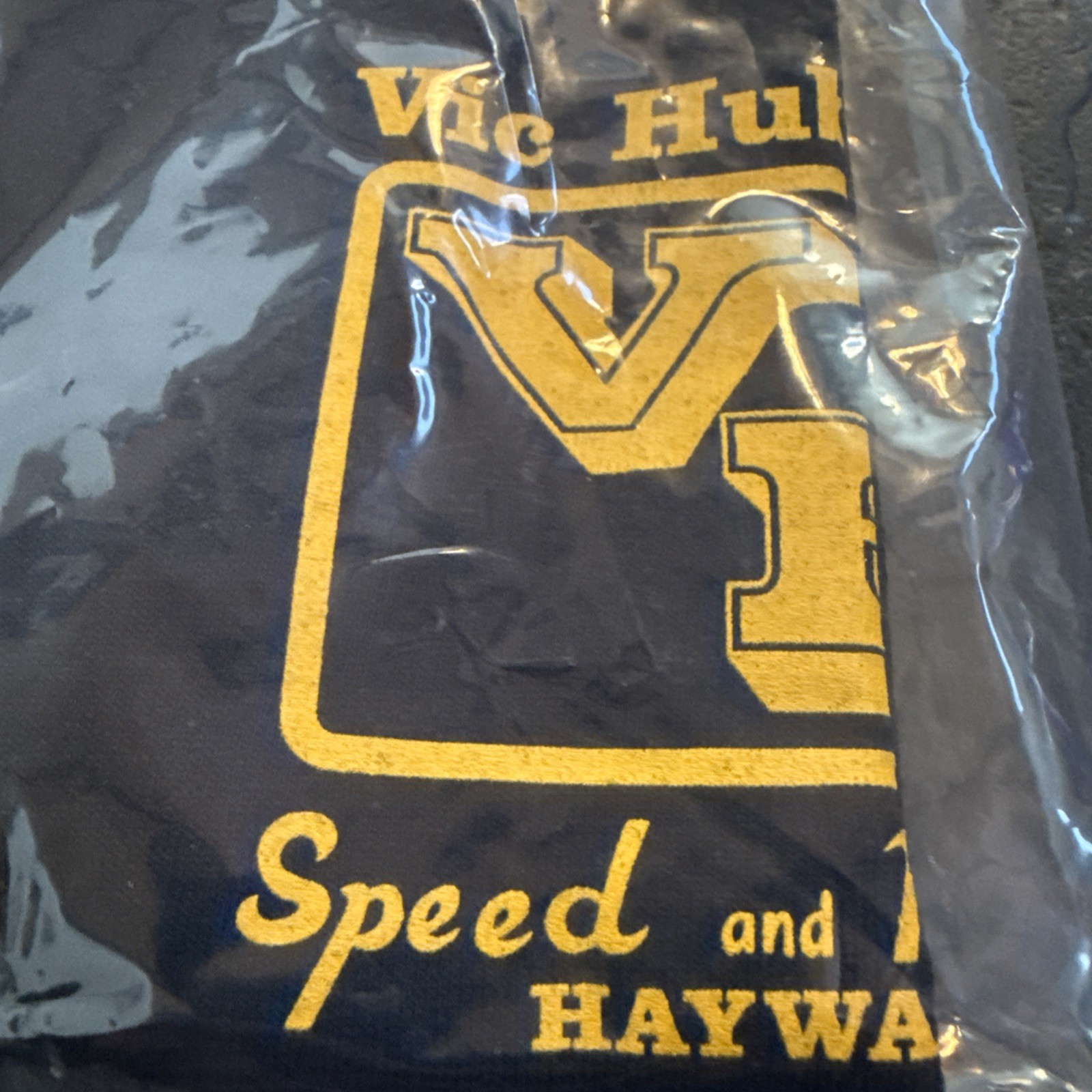 Vic Hubbard Speed & Marine Racing T Shirt VH XL Hayward Ca black small logo