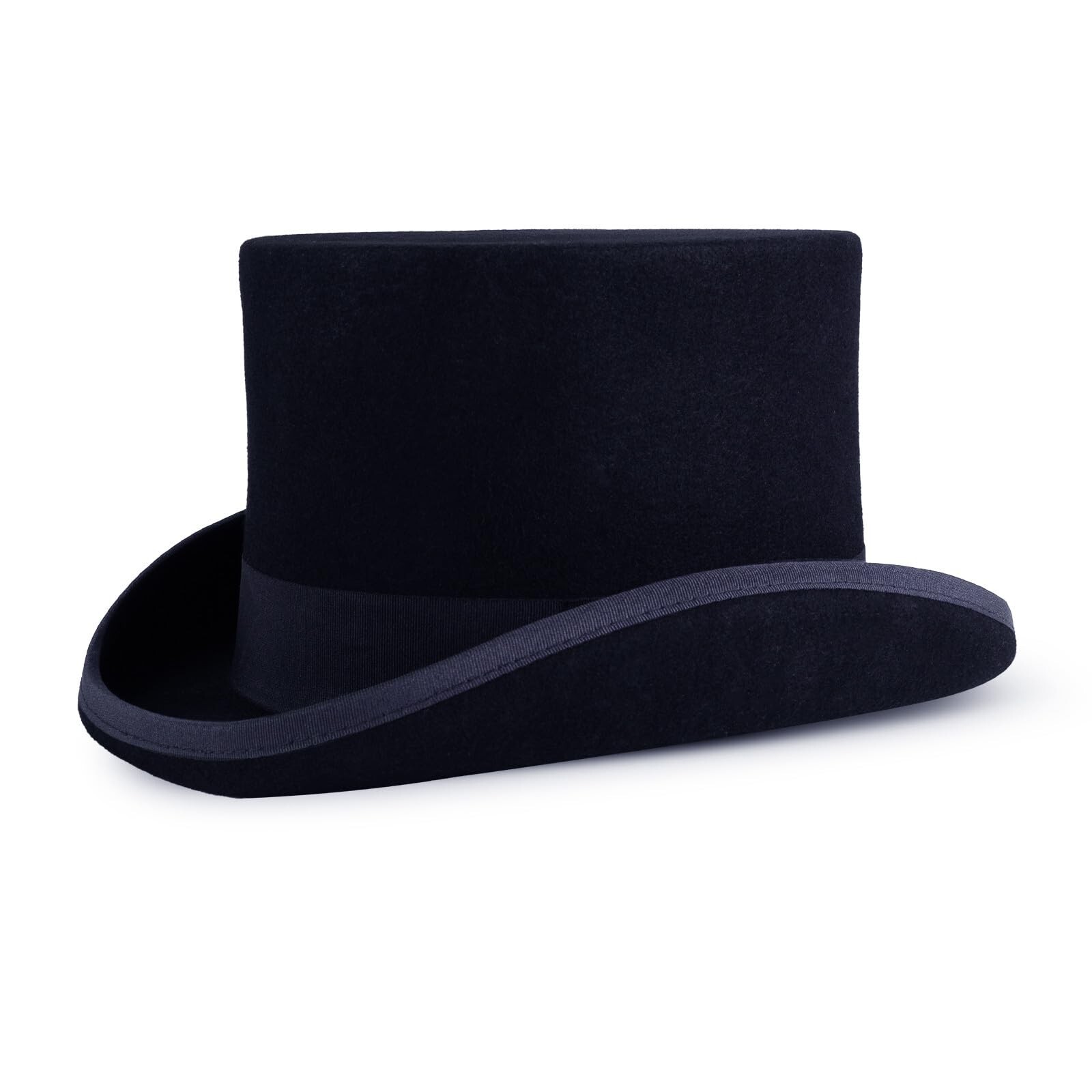 Wool Felt Top Hat Victorian Mad Hatter 6" Magic Hat Gentlemen Performing Jazz...