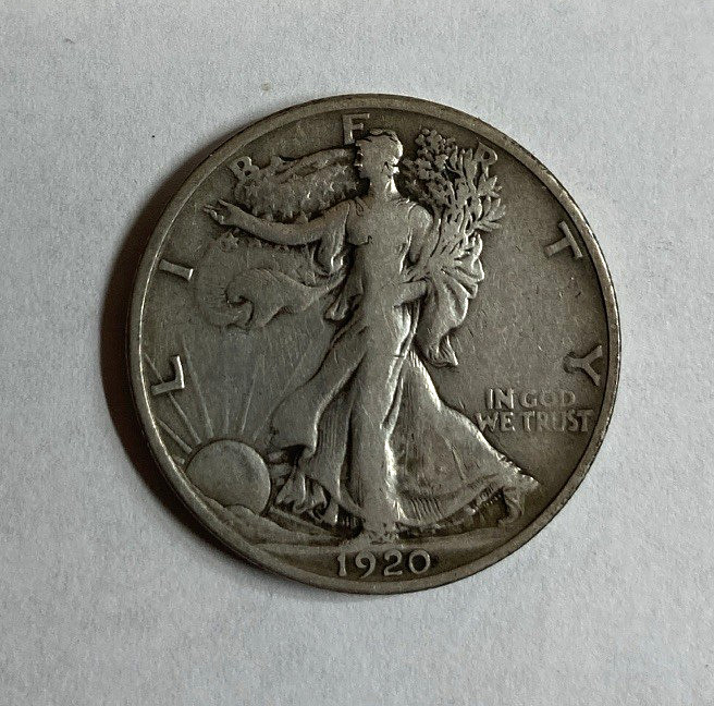 1920 Walking Liberty Half Dollar Nice Original Fine++