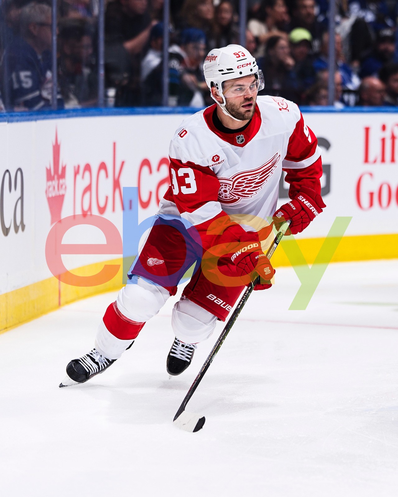 Alex DeBrincat Skating Action Detroit Red Wings 8x10 NHL Hockey Photo