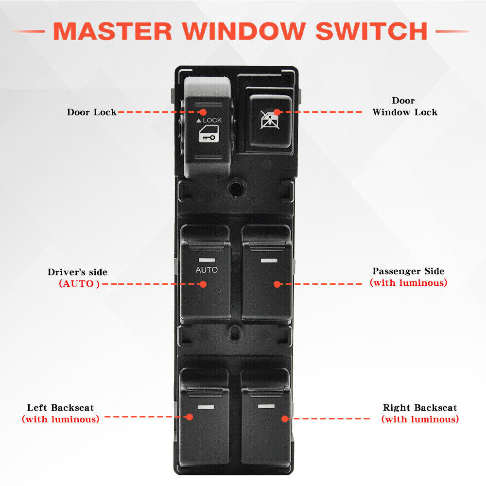 Master Power Window Control Switch for Kia Sorento 2011 2012-2014 93570-2P100VA