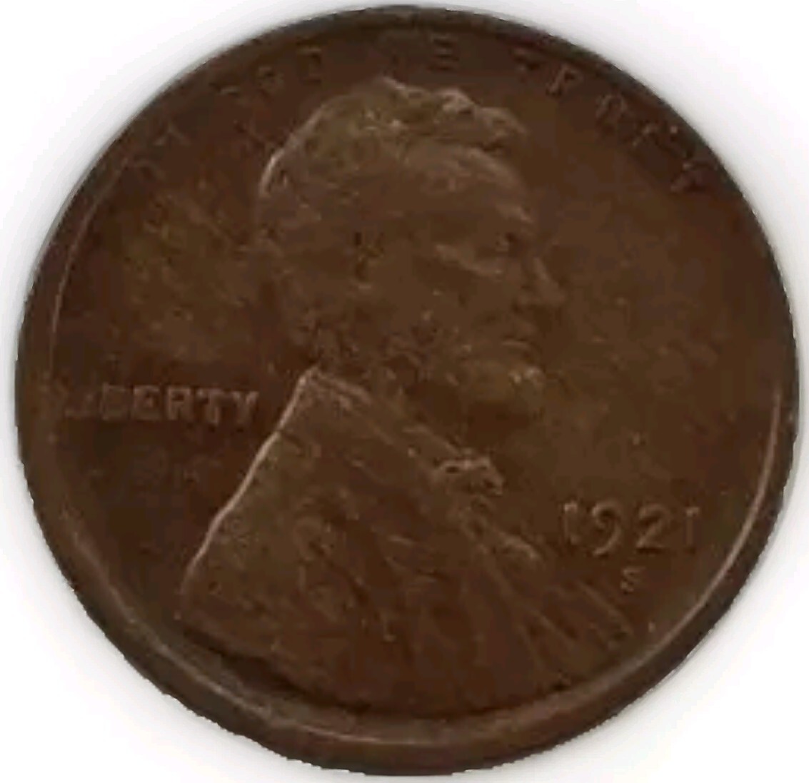 1921 S Lincoln Wheat Cent Penny-XF Glossy Light Brown Even Surfaces-Free Post