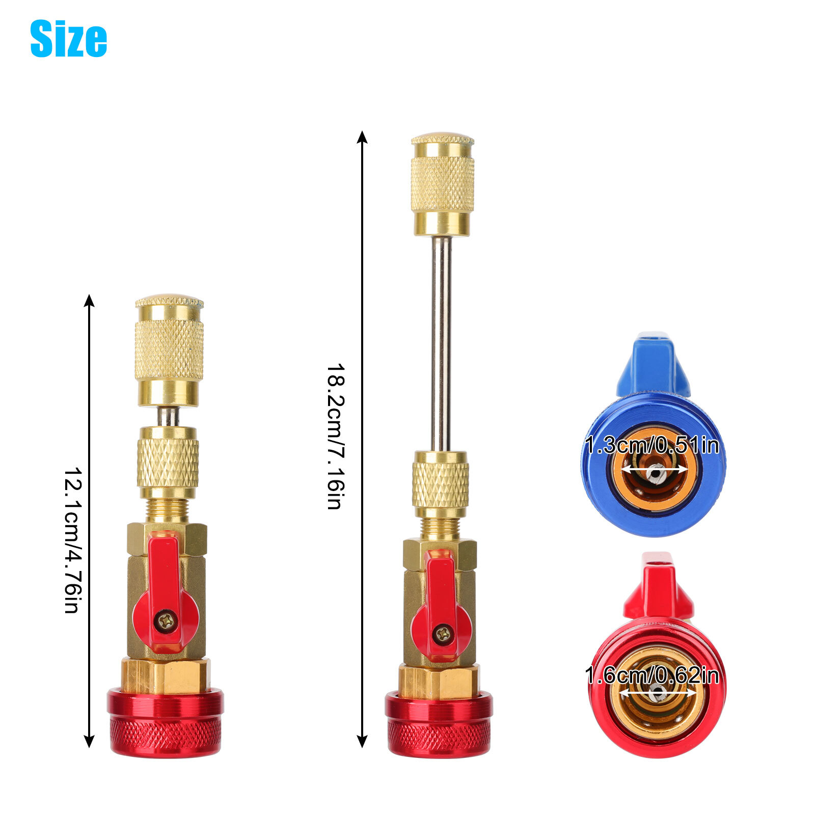 R134A A/C Air Conditioning Valve Core Remover Installer High Low Coupler Tool